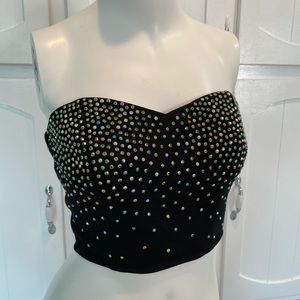 STUNNING bling bustier corset crop top